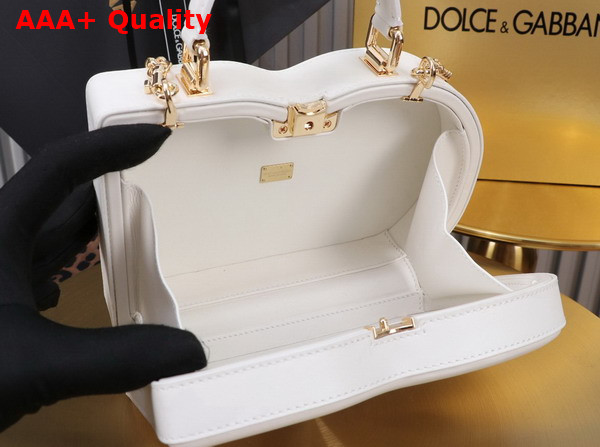 Dolce Gabbana DG Logo Bag Box Handbag in White Calfskin Replica