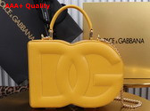 Dolce Gabbana DG Logo Bag Box Handbag in Yellow Calfskin Replica