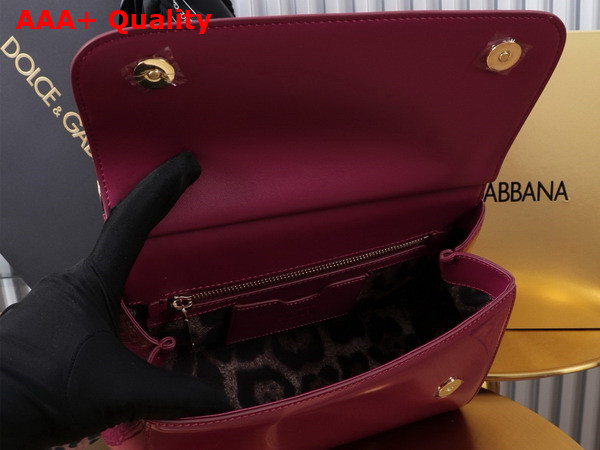 Dolce Gabbana Large Sicily Handbag in Burgundy Patent Leather Replica