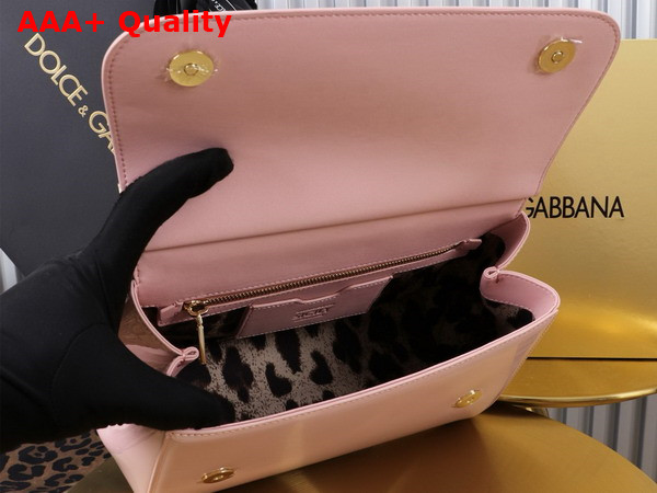 Dolce Gabbana Large Sicily Handbag in Pink Patent Leather Replica