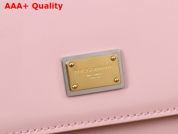 Dolce Gabbana Large Sicily Handbag in Pink Patent Leather Replica