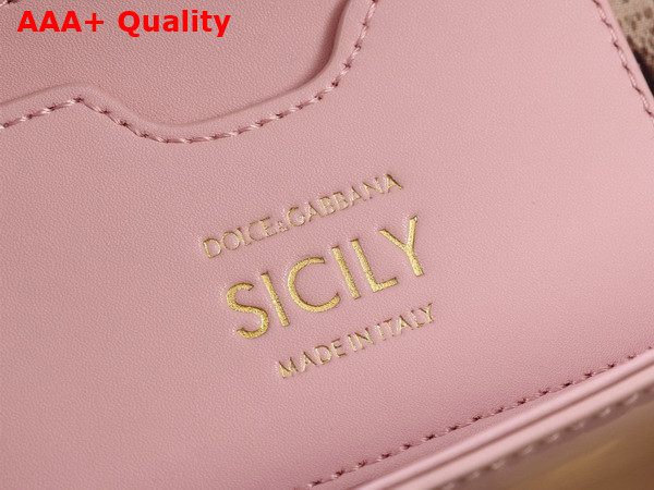 Dolce Gabbana Large Sicily Handbag in Pink Patent Leather Replica