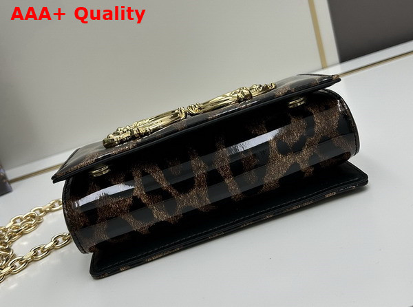 Dolce Gabbana Leopard Print Polished Calfskin DG Girls Mini Bag Replica