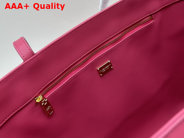 Dolce Gabbana Medium Calfskin DG Logo Bag Shopper in Lilac Replica