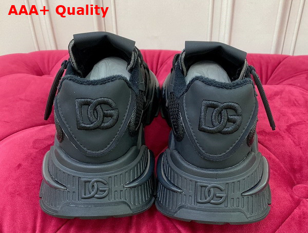 Dolce Gabbana Mixed Material Airmaster Sneakers Black Replica