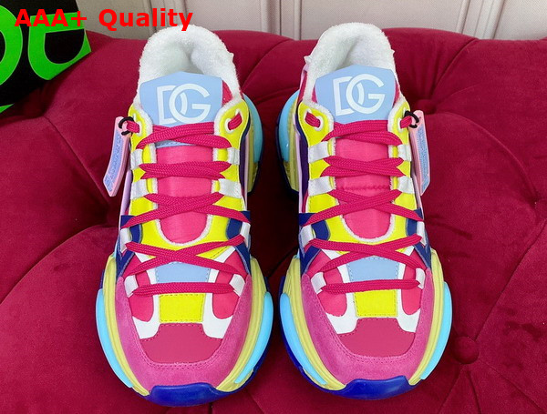 Dolce Gabbana Mixed Material Airmaster Sneakers Multicolor Replica