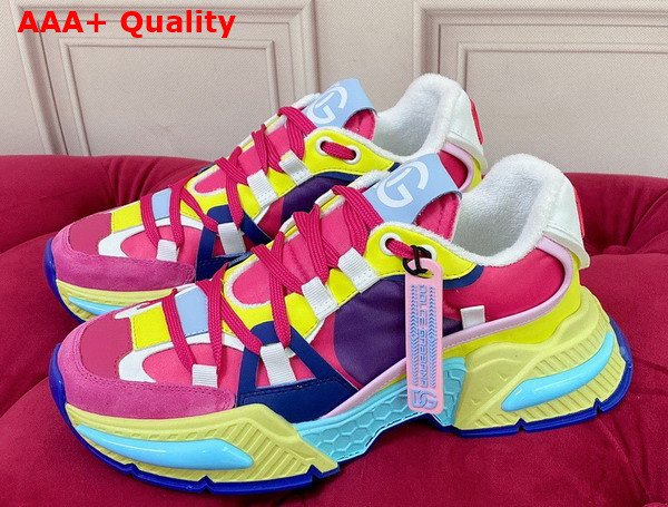 Dolce Gabbana Mixed Material Airmaster Sneakers Multicolor Replica