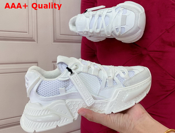 Dolce Gabbana Mixed Material Airmaster Sneakers White Replica