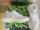 Dolce Gabbana Mixed Material Daymaster Sneakers in White Replica
