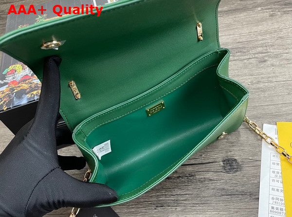 Dolce Gabbana Nappa Leather DG Girls Shoulder Bag in Green Replica