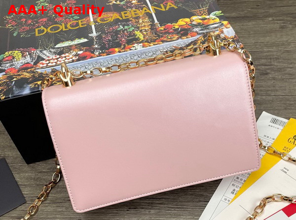 Dolce Gabbana Nappa Leather DG Girls Shoulder Bag in Pale Pink Replica