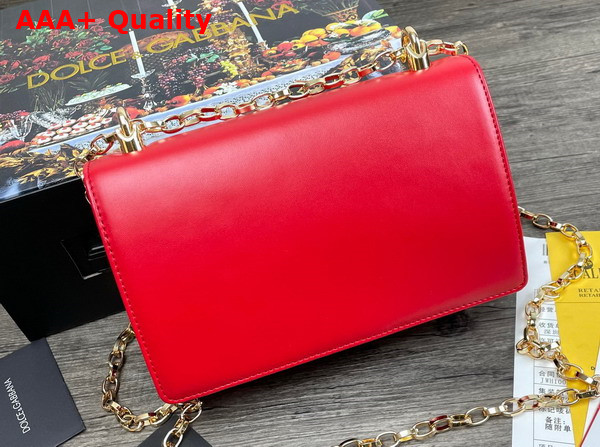 Dolce Gabbana Nappa Leather DG Girls Shoulder Bag in Red Replica