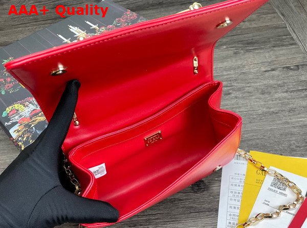 Dolce Gabbana Nappa Leather DG Girls Shoulder Bag in Red Replica