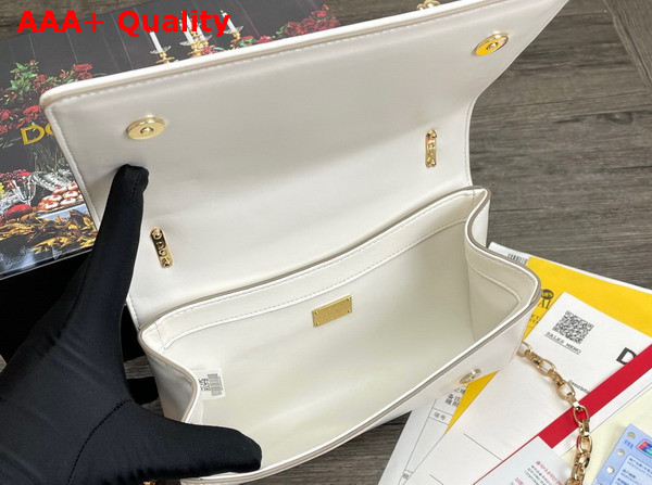 Dolce Gabbana Nappa Leather DG Girls Shoulder Bag in White Replica