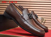 Dolce Gabbana Polished Calfskin Slippers in Brown for Men Replica