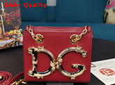 Dolce Gabbana Small DG Girls in Dark Red Calfskin Replica