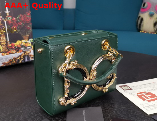 Dolce Gabbana Small DG Girls in Green Calfskin Replica