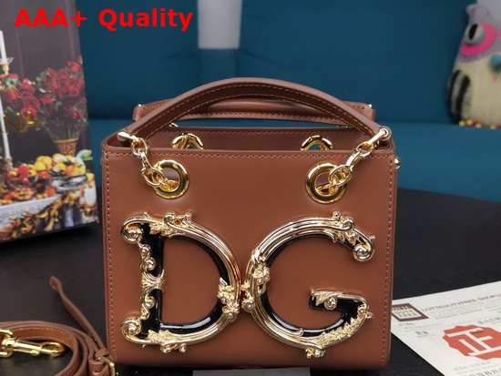 Dolce Gabbana Small DG Girls in Tan Calfskin Replica