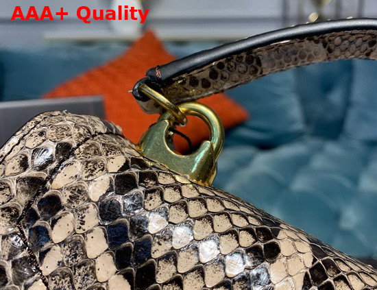 Dolce Gabbana Small Devotion Bag in Beige Python Skin Replica