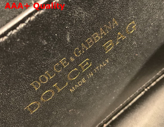 Dolce Gabbana Small Devotion Bag in Black Nappa Leather Replica