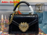 Dolce Gabbana Small Devotion Bag in Black Python Skin Replica