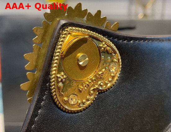 Dolce Gabbana Small Devotion Bag in Mordore Nappa Leather Gold Replica