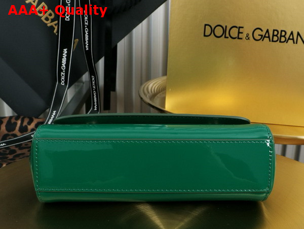 Dolce Gabbana Small Sicily Handbag in Green Patent Leather Replica