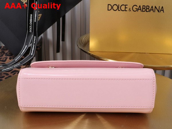 Dolce Gabbana Small Sicily Handbag in Pink Patent Leather Replica