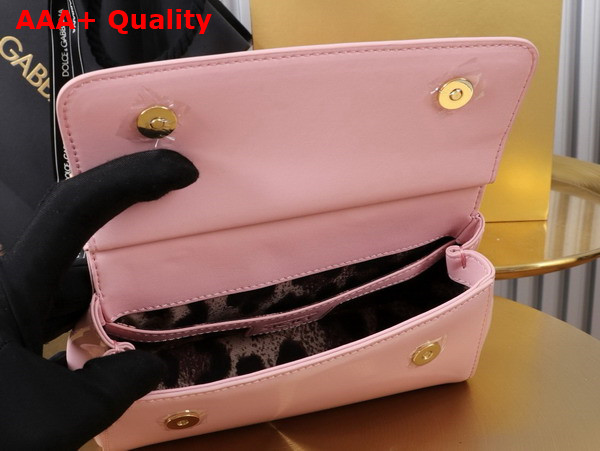 Dolce Gabbana Small Sicily Handbag in Pink Patent Leather Replica