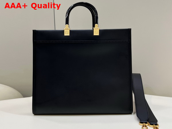 Fendace Logo Sunshine Tote Bag in Black Replica