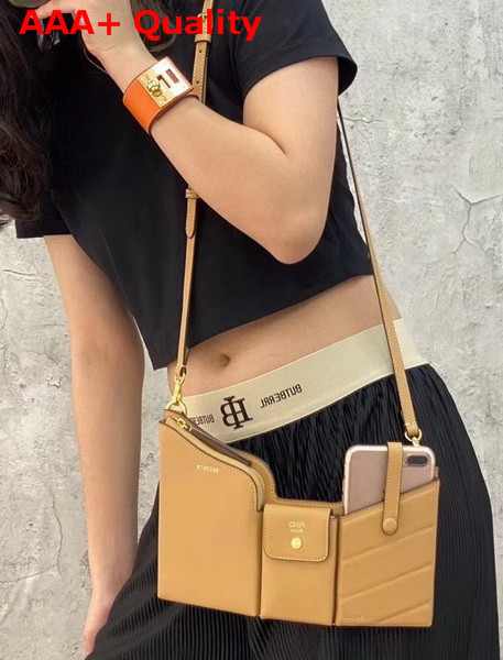Fendi 3 Pocket Mini Bag in Beige Calf Leather Replica