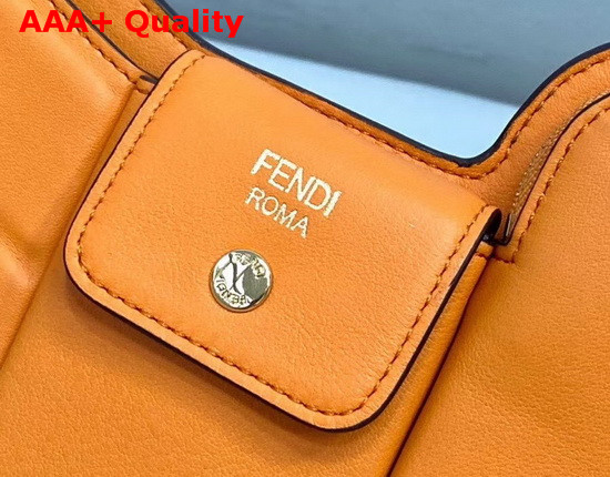 Fendi 3 Pocket Mini Bag in Orange Calf Leather Replica