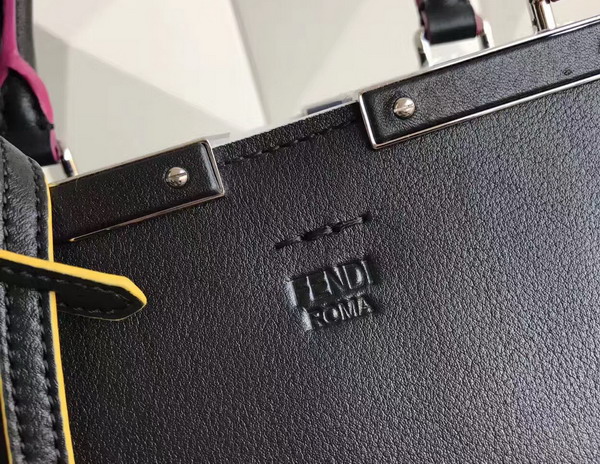 Fendi 3Jours Black Leather Shopper Bag For Sale