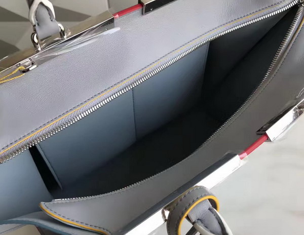 Fendi 3Jours Dark Grey Leather Shopper Bag For Sale