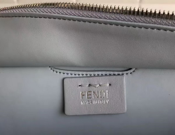 Fendi 3Jours Dark Grey Leather Shopper Bag For Sale