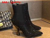 Fendi Ankle Boots Colibri in Black Mesh 95mm Heel Replica