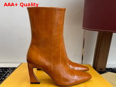 Fendi Arco Beige Hagfish Leather Ankle Boots Replica