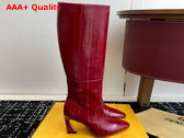Fendi Arco Red Hagfish Leather Boots Replica
