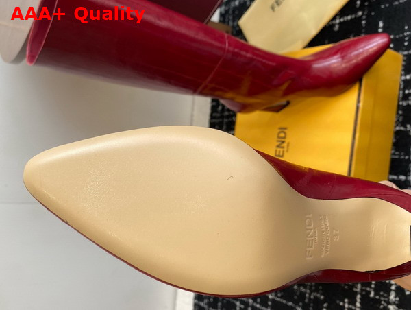 Fendi Arco Red Hagfish Leather Boots Replica
