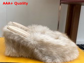 Fendi Arco White Shearling Sandals Replica