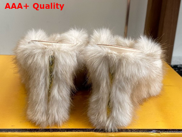 Fendi Arco White Shearling Sandals Replica