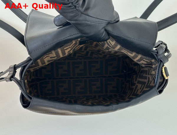 Fendi Backpack Black Leather Backpack Replica