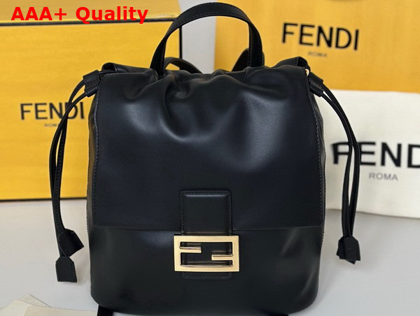 Fendi Backpack Black Leather Backpack Replica