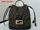 Fendi Backpack Brown FF Jacquard Fabric Backpack Replica