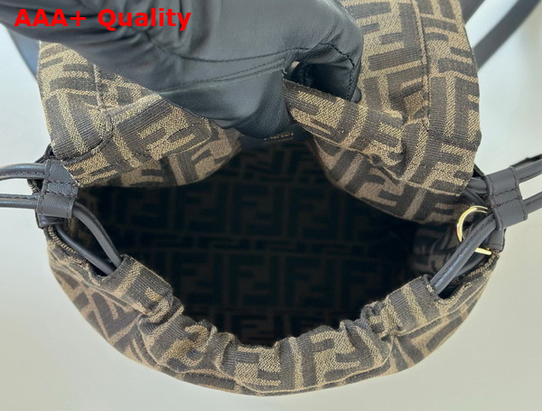 Fendi Backpack Brown FF Jacquard Fabric Backpack Replica