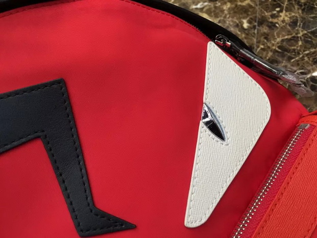 Fendi Bag Bugs Backpack In Red Nylon for Sale