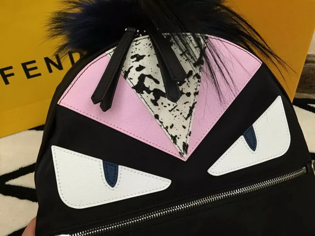Fendi Bag Bugs Backpack Mini Black Nylon for Sale