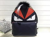 Fendi Bag Bugs Backpack in Khaki and Dark Blue Roman Leather for Sale