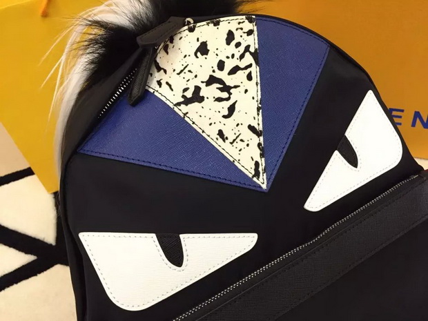 Fendi Bag Bugs Mini Backpack In Black Nylon for Sale