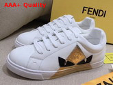 Fendi Bag Bugs Sneaker in White Calfskin Replica